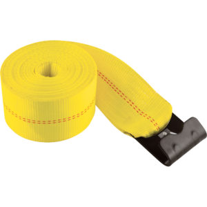 Winch strap with flat hook sold by Kaplan Tarps & Cargo Controls