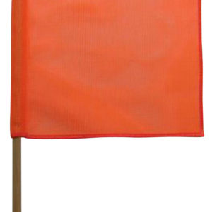 Orange PVC flag with dowel sold by Kaplan Tarps & Cargo Controls