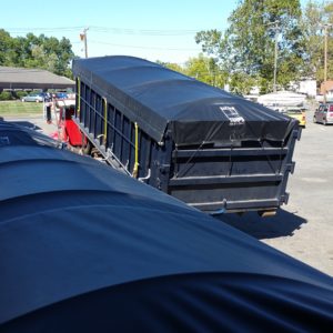 Roll of container tarps sold by Kaplan Tarps & Cargo Controls
